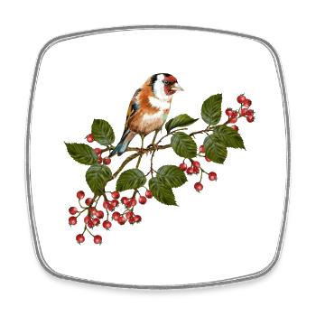 Colorful bird - Square fridge magnet - white - Front