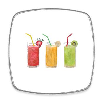 Summer Smothie - Viereckiger Kühlschrankmagnet - Weiß - Vorne