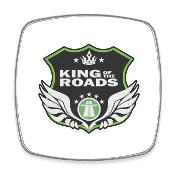 Kings of the Road - Viereckiger Kühlschrankmagnet - Weiß - Vorne
