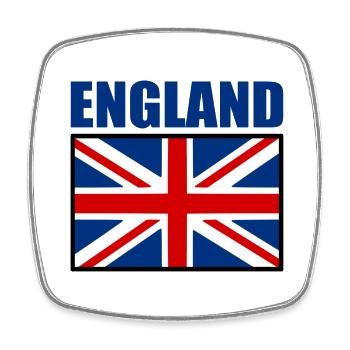 England - Square fridge magnet - white - Front