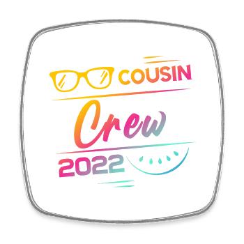 Cousin crew 2022 Summer Vacation - Magnet carré - blanc - Devant
