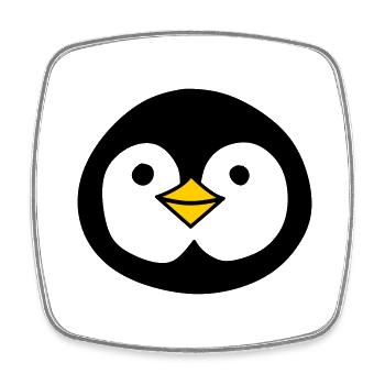 Cute penguin - Viereckiger Kühlschrankmagnet - Weiß - Vorne