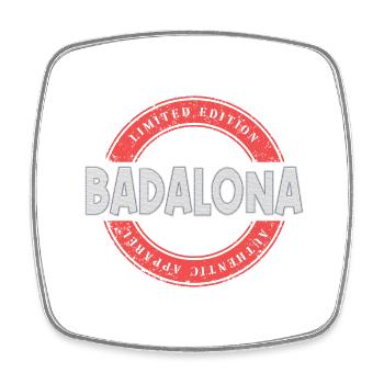 Badalona Espagne Ville Skyline Accueil Amour Vacances - Magnet carré - blanc - Devant