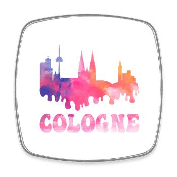 Cologne Cologne Allemagne City Skyline Splash Coloré - Magnet carré - blanc - Devant