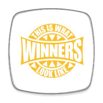 What Winners Look Like - Viereckiger Kühlschrankmagnet - Weiß - Vorne