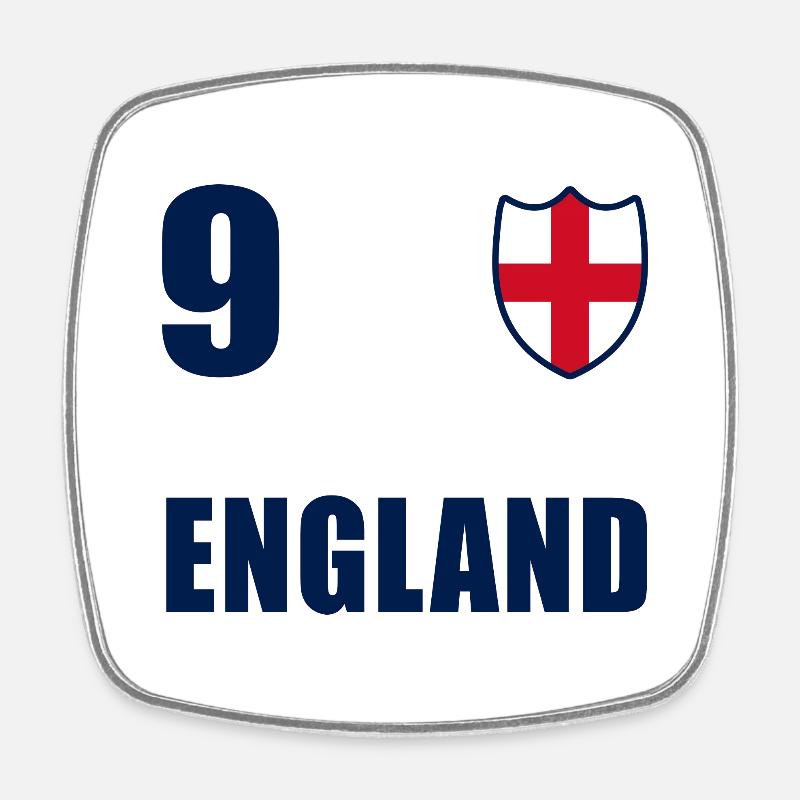 ENGLAND jersey 9 - Square fridge magnet - white