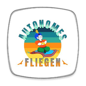 autonomes fliegen keine neue technologie teppich - Viereckiger Kühlschrankmagnet - Weiß - Vorne