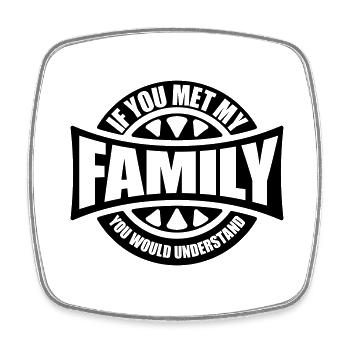 you would understand quote - Square fridge magnet - white - Front