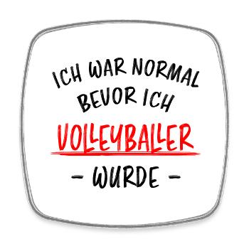 Volleyball Lustige Spruch Beachvolleyball Geschenk - Viereckiger Kühlschrankmagnet - Weiß - Vorne