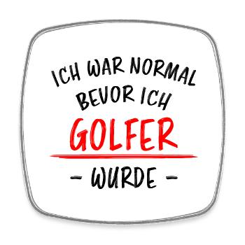 Golfer Hobby Golf Lustiger Spruch Spieler Geschenk - Viereckiger Kühlschrankmagnet - Weiß - Vorne