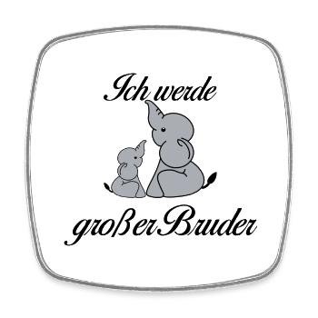 Großer Bruder - Viereckiger Kühlschrankmagnet - Weiß - Vorne
