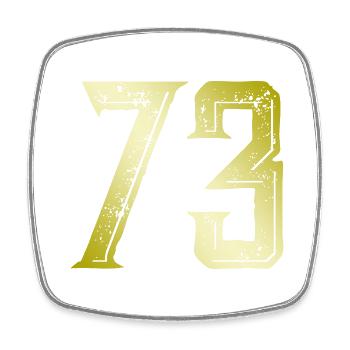 Symbole numérique 73 - Magnet carré - blanc - Devant