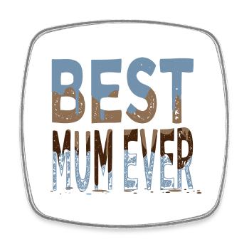bday adoption mother one family one team love - Square fridge magnet - white - Front