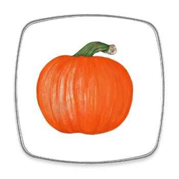 Grosse citrouille pour tous les fans d’Halloween - Magnet carré - blanc - Devant