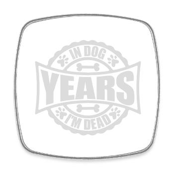 in dog years Dead - Viereckiger Kühlschrankmagnet - Weiß - Vorne