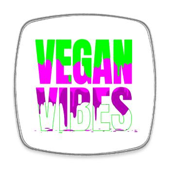 veganism veggie vegetable pro vegan sayings - Viereckiger Kühlschrankmagnet - Weiß - Vorne