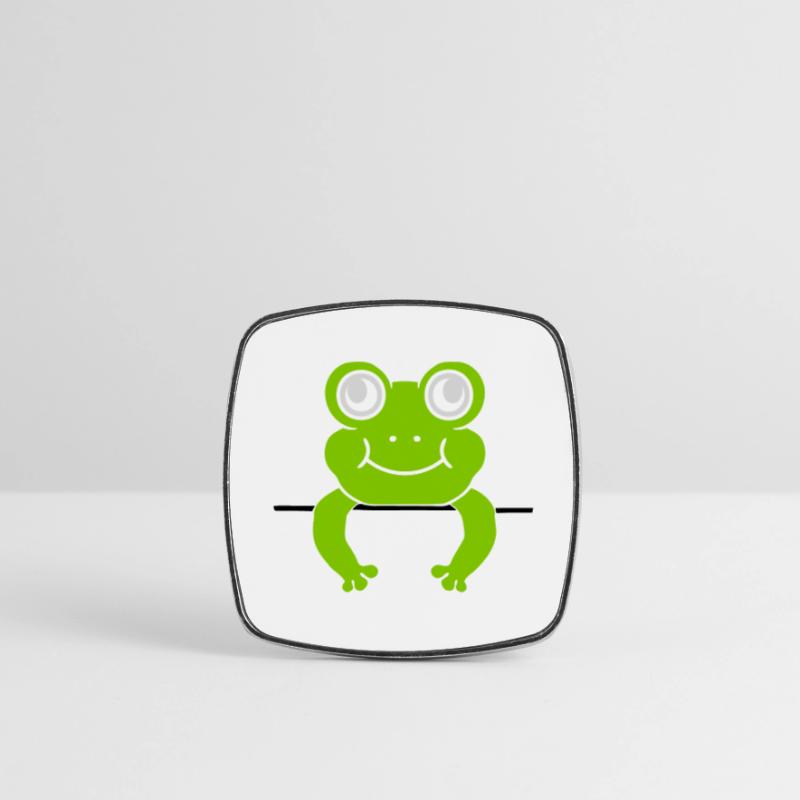 Frog Wall Shield Comic Square fridge magnet
