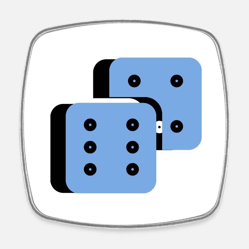 Ludo - Square fridge magnet - white