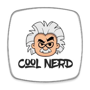cool nerd T-shirt imprimez-vous - Magnet carré - blanc - Devant