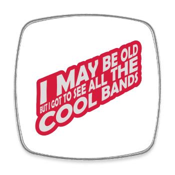 I may be old - Viereckiger Kühlschrankmagnet - Weiß - Vorne