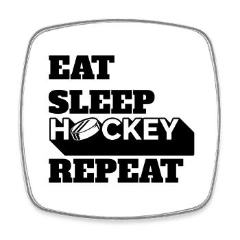 Hockey sur glace Sports d’hiver Cadeau Équipe de hockey sur glace - Magnet carré - blanc - Devant