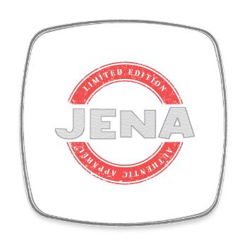 Jena Deutschland Stadt Skyline Heimat Liebe - Viereckiger Kühlschrankmagnet - Weiß - Vorne