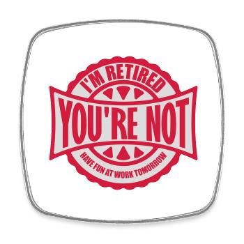 have fun at work - Square fridge magnet - white - Front
