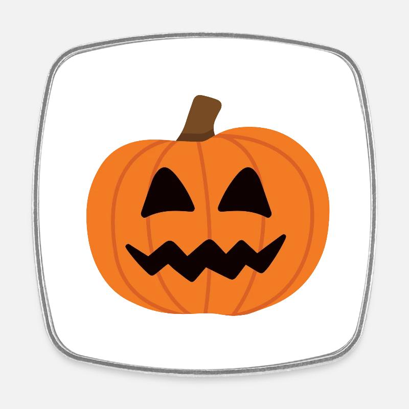 Pumpkin - Square fridge magnet - white