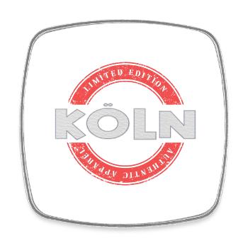 Cologne Allemagne Ville Skyline Accueil Amour - Magnet carré - blanc - Devant