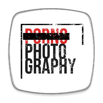 Pornography ehm Photography - No Porn - Viereckiger Kühlschrankmagnet - Weiß - Vorne