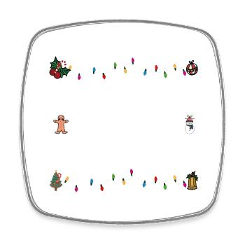 Most Likely To Watch All The Christmas Movies - Square fridge magnet - white - Front
