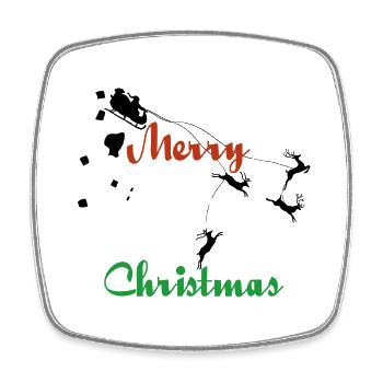 merryfuckinchristmmas - Square fridge magnet - white - Front