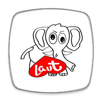 Proboscis - Square fridge magnet - white - Front