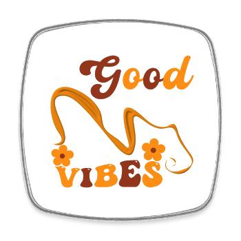 Good vibes bonnes vibrations si apaisantes - Magnet carré - blanc - Devant