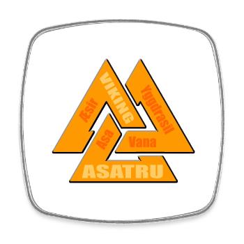 Odins Valknut - Viereckiger Kühlschrankmagnet - Weiß - Vorne