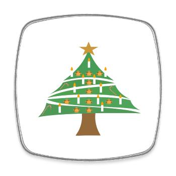 Christmas tree - Square fridge magnet - white - Front