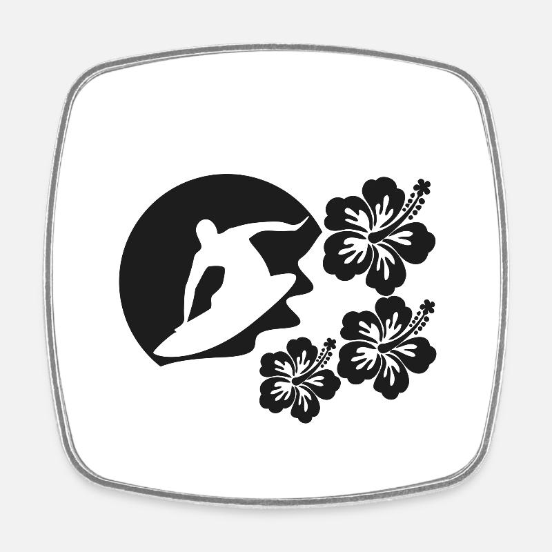 Surfer - Square fridge magnet - white