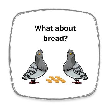 Was ist mit Brot? - Viereckiger Kühlschrankmagnet - Weiß - Vorne