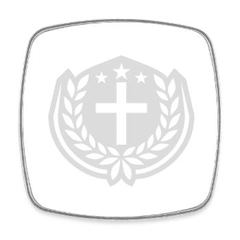 Kreuz Jesus Christus Lorbeerkranz - Viereckiger Kühlschrankmagnet - Weiß - Vorne