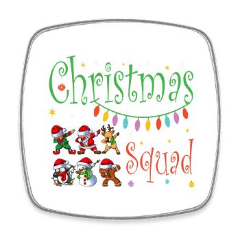 Christmas Squad - Viereckiger Kühlschrankmagnet - Weiß - Vorne