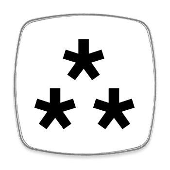 Stars Domains - Square fridge magnet - white - Front