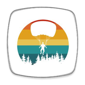 Vintage Parachute Lover - Square fridge magnet - white - Front