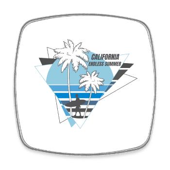CALIFORNIA Endless Summer - Square fridge magnet - white - Front
