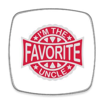 at The Favorite Uncle - Square fridge magnet - white - Front