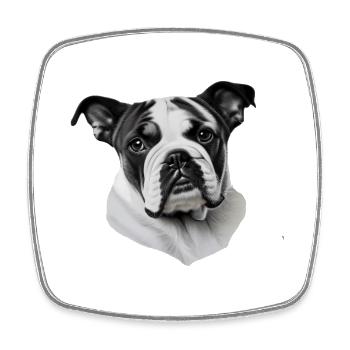 Bulldog français chien anglais 3 - Magnet carré - blanc - Devant