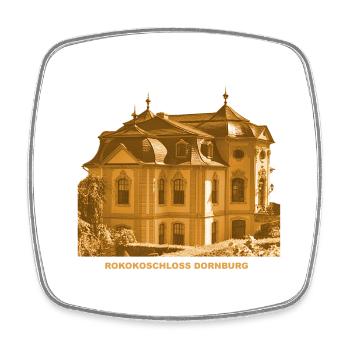 Dornburg Schloss Rennaicance Camburg Thuringe - Magnet carré - blanc - Devant