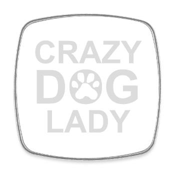 crazy dog lady quote - Square fridge magnet - white - Front