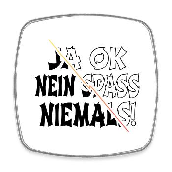 weihnachten lieben lustiger spruch - Viereckiger Kühlschrankmagnet - Weiß - Vorne