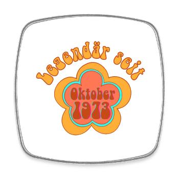 Legendär Seit Oktober 1973 Geboren Geburtstag - Viereckiger Kühlschrankmagnet - Weiß - Vorne