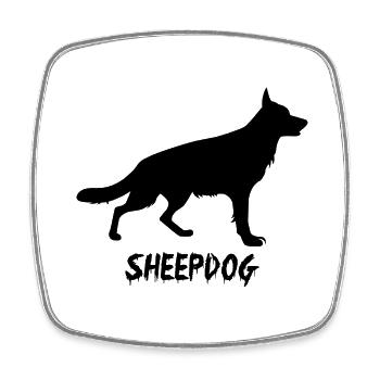 Dog Hund - Viereckiger Kühlschrankmagnet - Weiß - Vorne